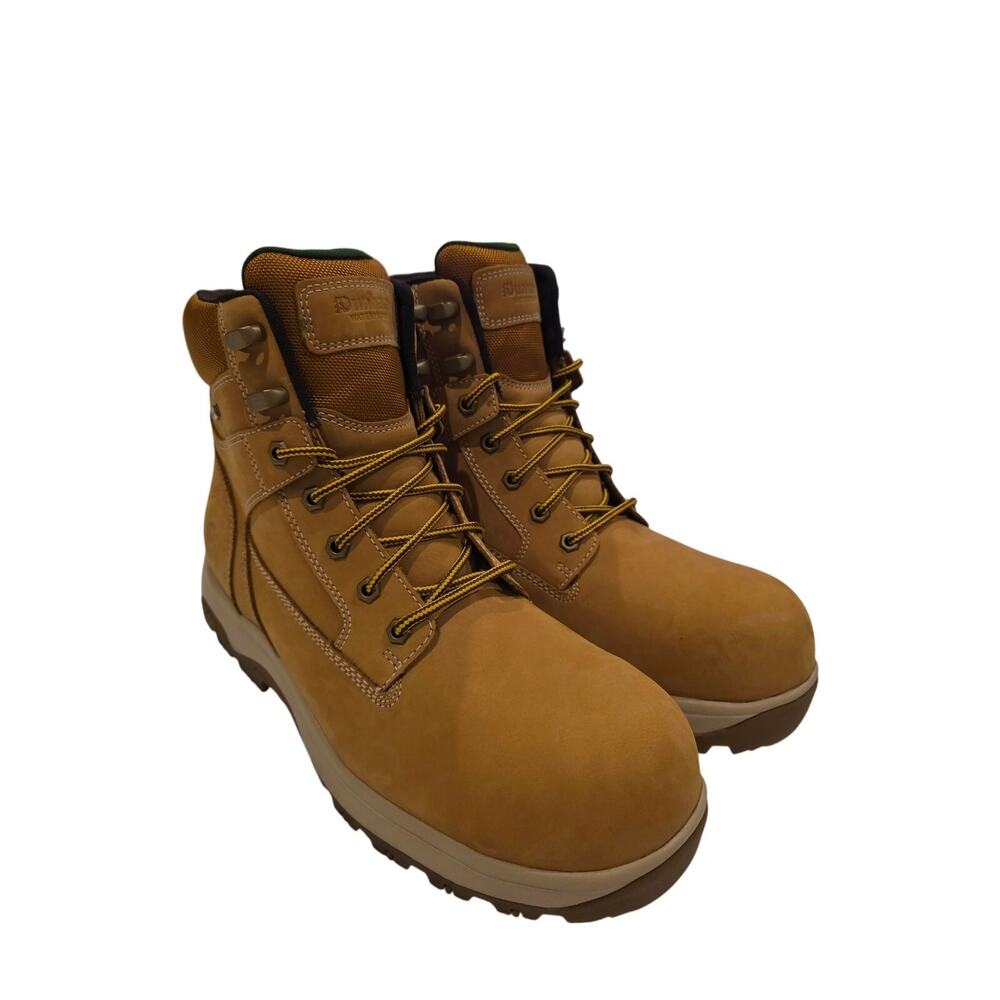 Dunham Safety Work Boots Mens 13 D Brown Leather Waterproof Composite Toe ASTM